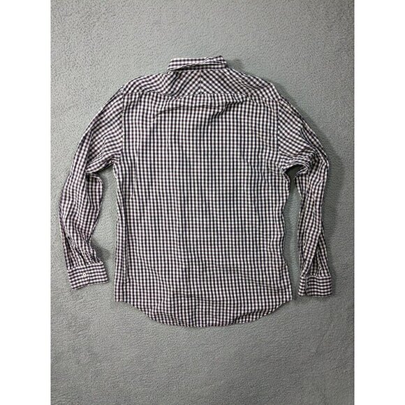 Billy Reid Shirt XL Standard Cut Linen Blend? Long Sleeve Button Colorful Check - Picture 2 of 14